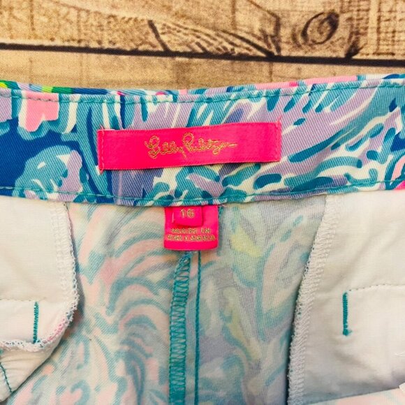 Knit 5" Buttercup Stretch Short In Full Bloom Size 16  Lily Pulitzer - Picture 3 of 3
